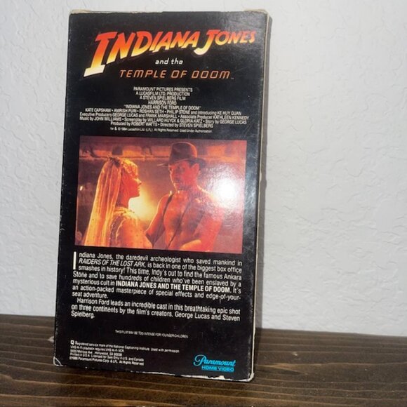Indiana Jones and the Temple of Doom (VHS, 1989) - Picture 3 of 8